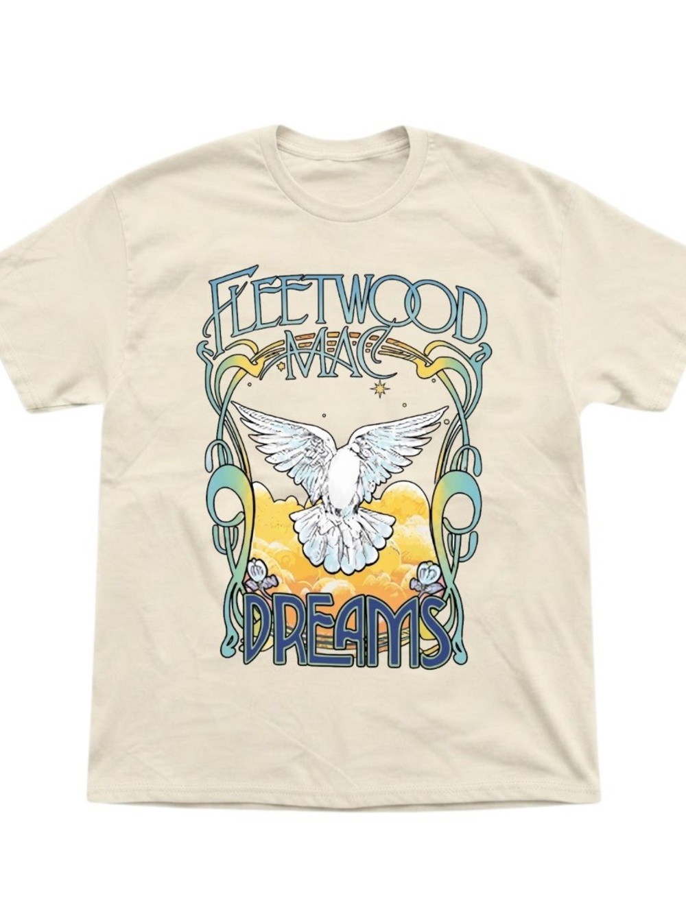 Fleetwood Mac Dreams Dove Graphic Cream Soft Style Gildan T-Shirt